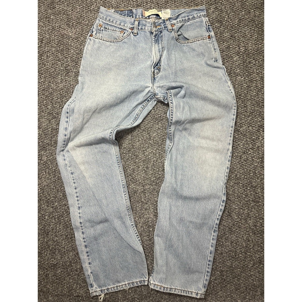 Levi's Men's Light Blue Light Wash Straight Denim Jeans Regular Fit Cotton 34x34